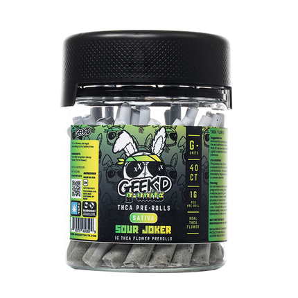 GEEK'D G-UNITS 1 GRAM THC-A PRE-ROLLS (40CT/JAR)