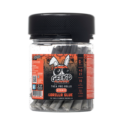GEEK'D G-UNITS 1 GRAM THC-A PRE-ROLLS (40CT/JAR)