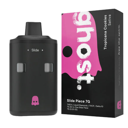 GHOST THC-A LIQUID DIAMONDS / THC-P / DELTA-10 7 GRAM ALL IN ONE SLIDE PIECE DISPOSABLE