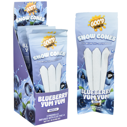 GOO'D EXTRACTS SNOW CONES PREMIUM THC-A PREROLLS 1G (3/PACK)