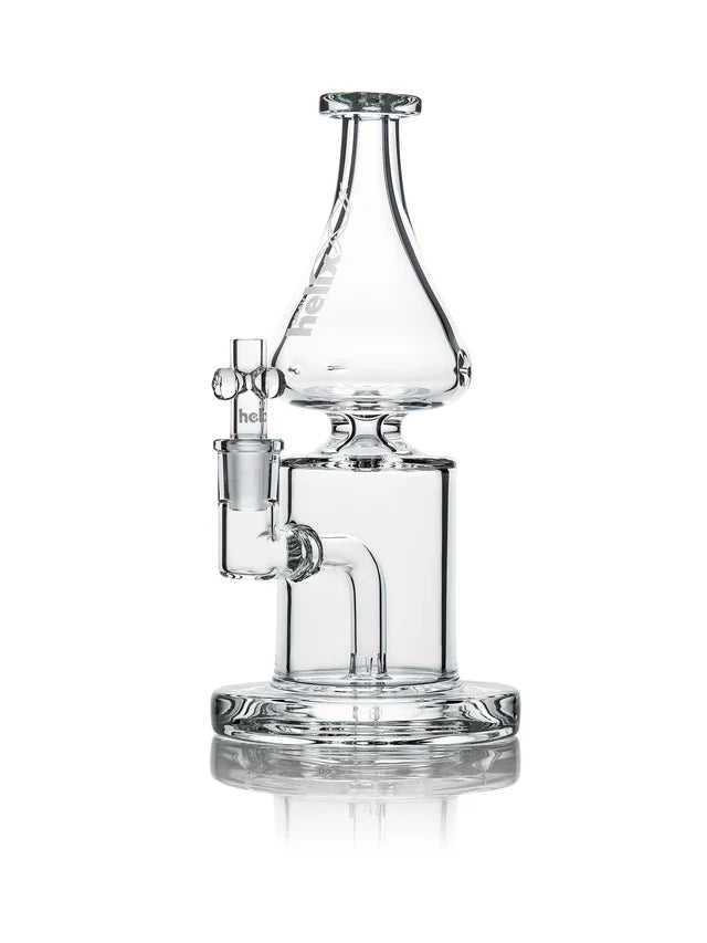 HELIX CLEAR STRAIGHT BASE W/ FIXED DOWNSTEM WATER PIPER