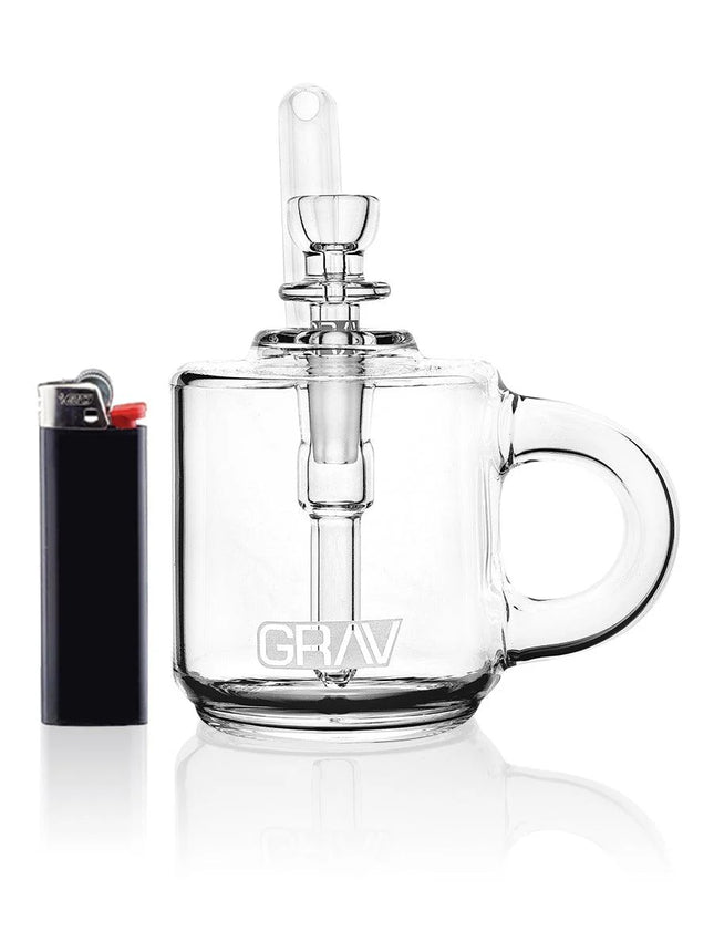 GRAB COFFEE MUG POCKET BUBBLER | CLEAR