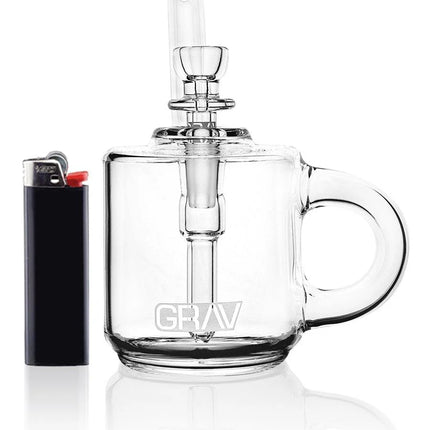 GRAB COFFEE MUG POCKET BUBBLER | CLEAR
