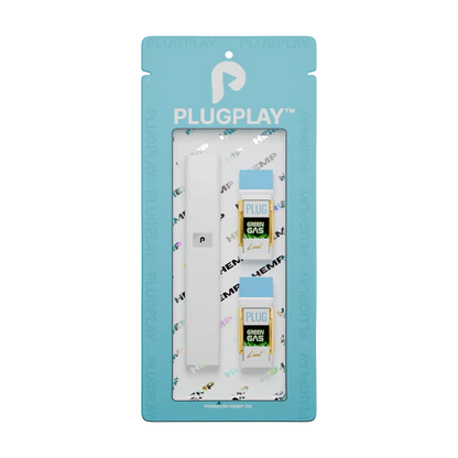 PLUGPLAY ALL IN ONE THC-A 2 GRAM POD KIT INCLUDES (1 BATTERY & 2 ONE GRAM PODS)