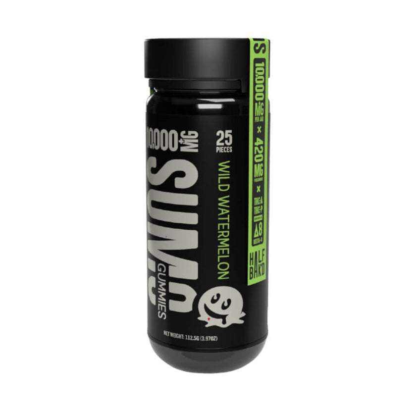 HALF BAK'D SUMO THC-A + THC-P GUMMIES 10000MG/JAR 420MG/GUMMY WILD WATERMELON 850049202930