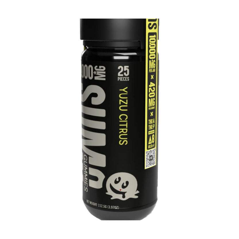 HALF BAK'D SUMO THC-A + THC-P GUMMIES 10000MG/JAR 420MG/GUMMY YUZU CITRUS 850049202305