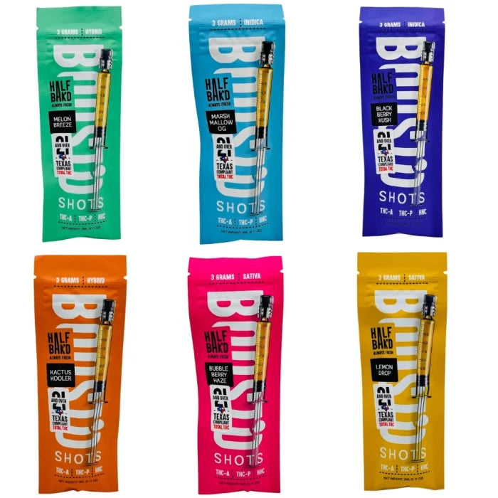 HALF BAK'D BOOST'D 3 GRAM THC-A SYRINGE (5CT DISPLAY)