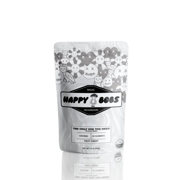 HAPPY BOBS MAGIC MUSHROOM 2000MG GUMMIES (30PK BOX) | FRUIT ZADDY