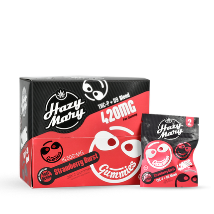 HAZY MARY THC-P + D9 BLEND GUMMIES 420MG PER GUMMY (2CT PER PACK | 20CT DISPLAY)