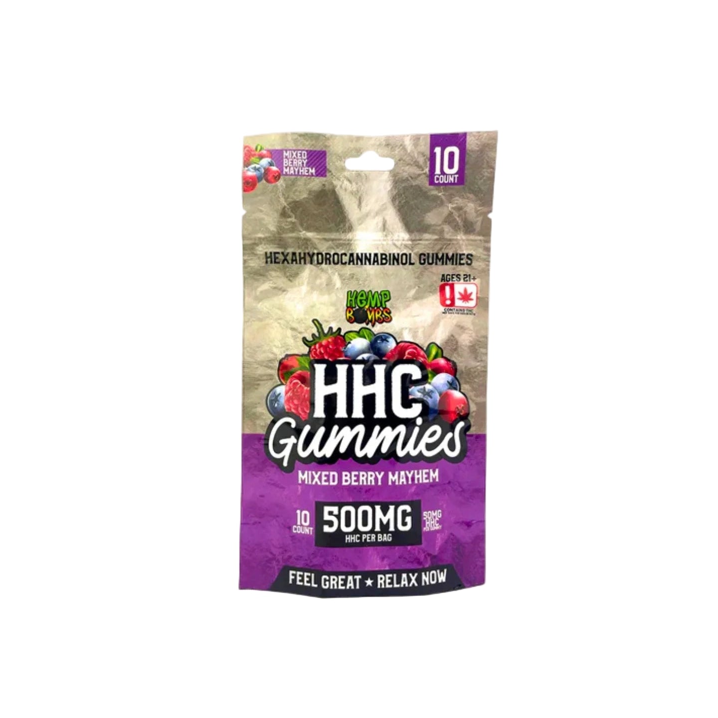 HEMP BOMBS HHC GUMMIES (10CT/BAG, 500MG/BAG)