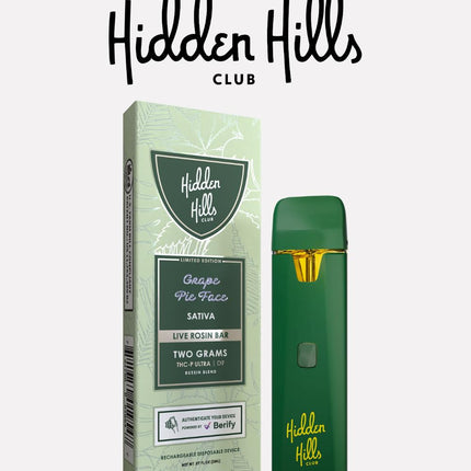 HIDDEN HILLS LIVE ROSIN BAR THC-P ULTRA + D9 BUSSIN BLEND 2 GRAM DISPOSABLE