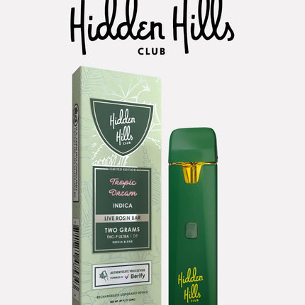 HIDDEN HILLS LIVE ROSIN BAR THC-P ULTRA + D9 BUSSIN BLEND 2 GRAM DISPOSABLE