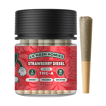HIDDEN HILLS LIL HASH HOMIES 1G THC-A PRE ROLLS (10CT JAR)