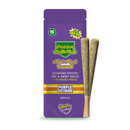 HIDDEN HILLS MINI MART PREROLLS THCA DIAMOND INFUSED (2 X 2G EACH)