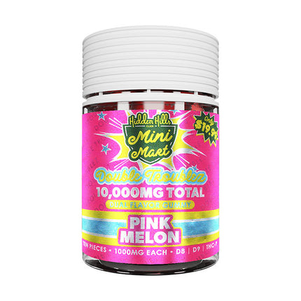 HIDDEN HILLS MINI MART DOUBLE TROUBLEZ (D8 | D9 | THCP) 10,000MG JAR (1000MG PER GUMMY)