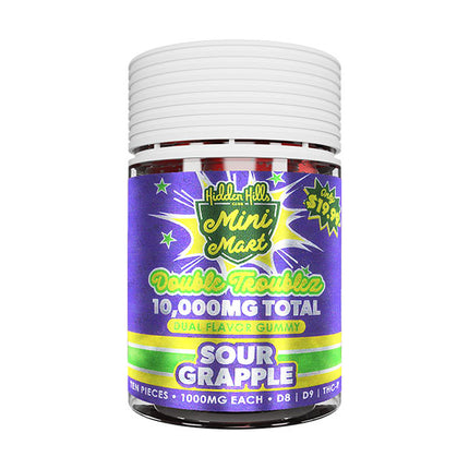 HIDDEN HILLS MINI MART DOUBLE TROUBLEZ (D8 | D9 | THCP) 10,000MG JAR (1000MG PER GUMMY)