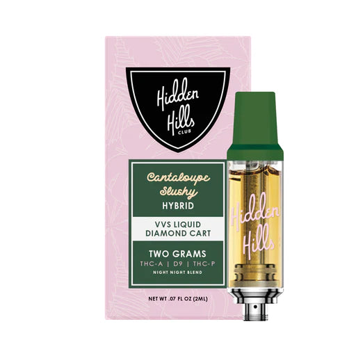 HIDDEN HILLS VVS DIAMOND THC-A D9 2G CARTRIDGE - CANTALOUPE