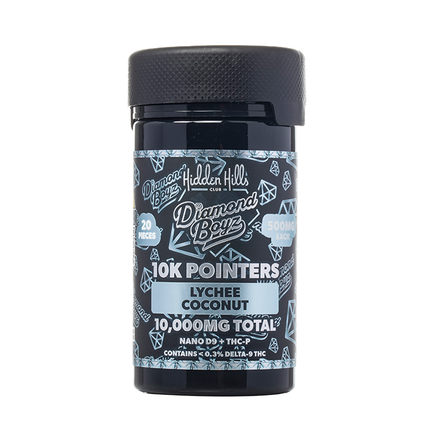 HIDDEN HILLS X DIAMOND BOYZ 10,000MG D9 + THC-P POINTERS JAR (20CT/JAR)