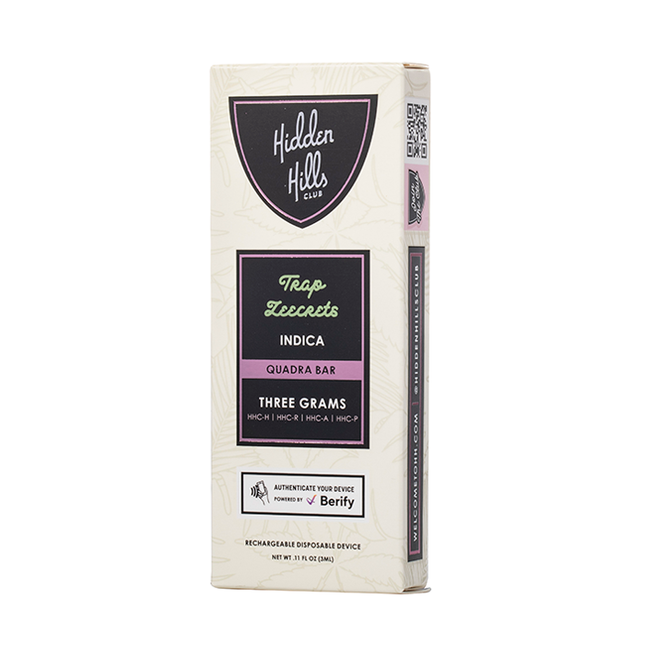 HIDDEN HILLS QUADRA BAR (HHC-H | HHC-R | HHC-A | HHC-P) 3 GRAM DISPOSABLE