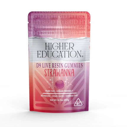 HIGHER EDUCATION 1200MG D9 LIVE RESIN GUMMY BAG (40PC/BAG, 30MG/PC)