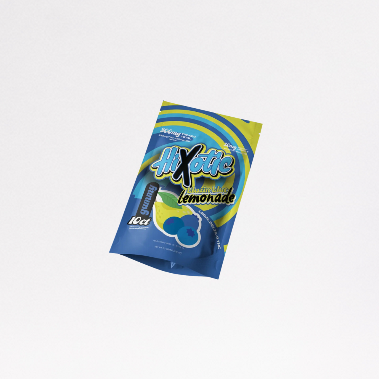 HIXOTIC DELTA 9 GUMMIES 300MG - BLAZIN BLUE LEMONADE - DELTA