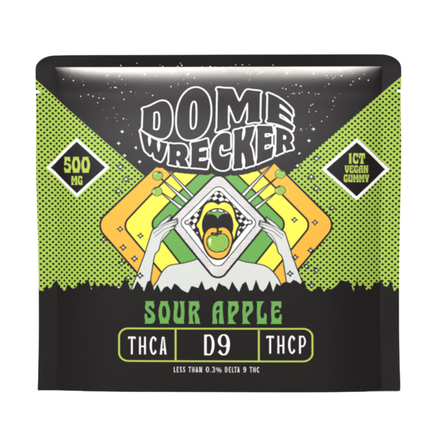 DOMEWRECKER (THC-A + DELTA-9 + THC-P) SINGLE GUMMIES 500MG/PIECE (20CT DISPLAY)