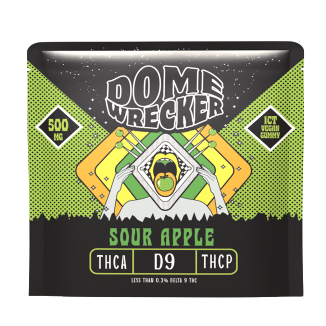 DOMEWRECKER (THC-A + DELTA-9 + THC-P) SINGLE GUMMIES 500MG/PIECE (20CT DISPLAY)