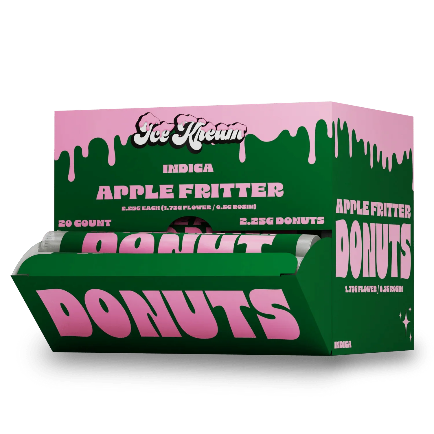 ICE KREAM 2.5 GRAM THC-A ROSIN DIAMOND POWDERED DONUTS (20CT BOX)