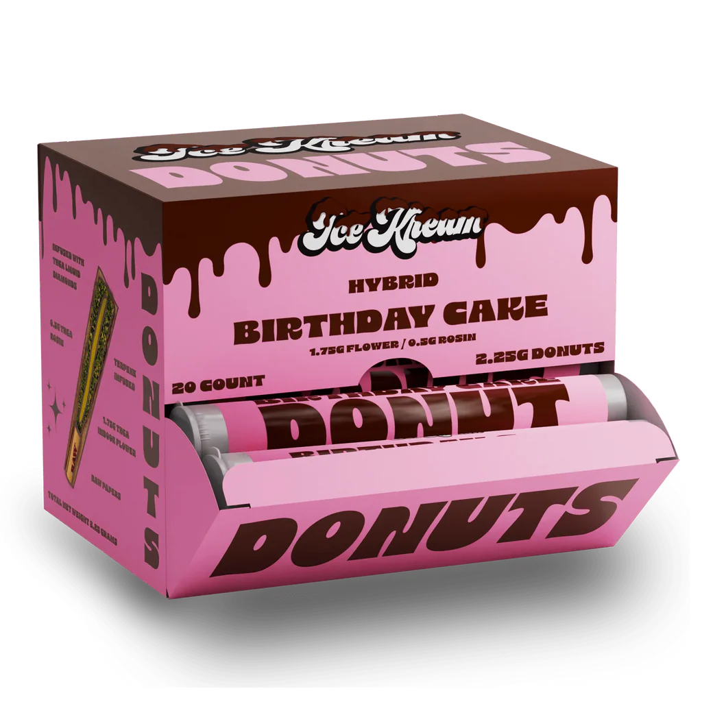 ICE KREAM 2.25 GRAM THC-A HASH HOLE DONUTS (20CT BOX)