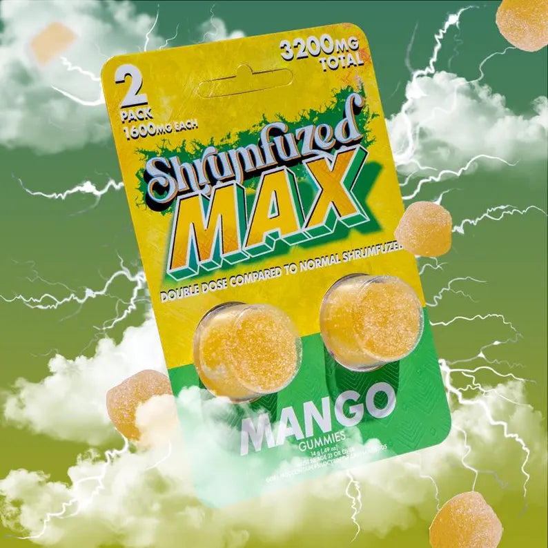 SHRUMFUZED MAX 3200MG DOUBLE DOSE MUSHROOM GUMMIES (2CT/PACK)