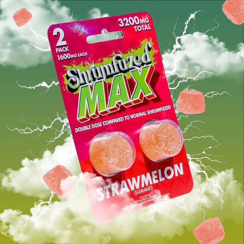 SHRUMFUZED MAX 3200MG DOUBLE DOSE MUSHROOM GUMMIES (2CT/PACK)