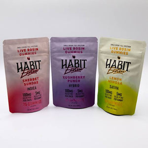 HABIT EXOTIC 300MG LIVE ROSIN D9 GUMMIY BOX (30CT)