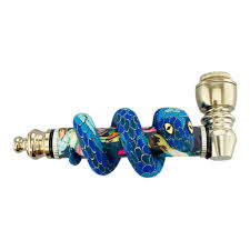 3.5" SNAKE DESIGN HAND PIPE ASSORTED COLORS (VPK-HP-05)