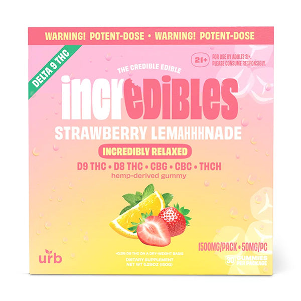 URB INCREDIBLES EDIBLES (D9 THC / D8 TGC / CBN / THCP) 1500MG/PACK