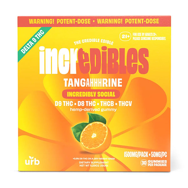 URB INCREDIBLES EDIBLES (D9 THC / D8 TGC / CBN / THCP) 1500MG/PACK