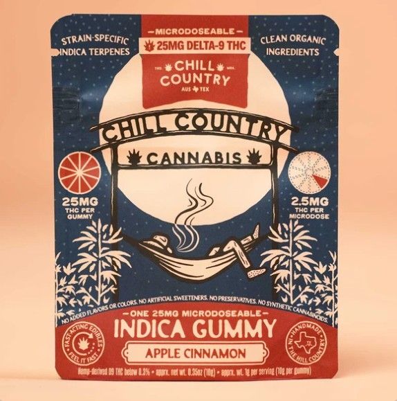 CHILL COUNTRY CANNABIS 25MG D9 THC (10CT BAG)