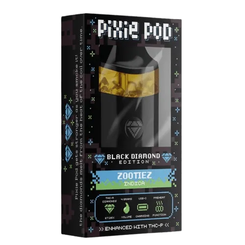 PIXE POD THCA LIVE DIAMOND 4ML DISPOSABLE BLACK EDITION (5CT DISPLAY)
