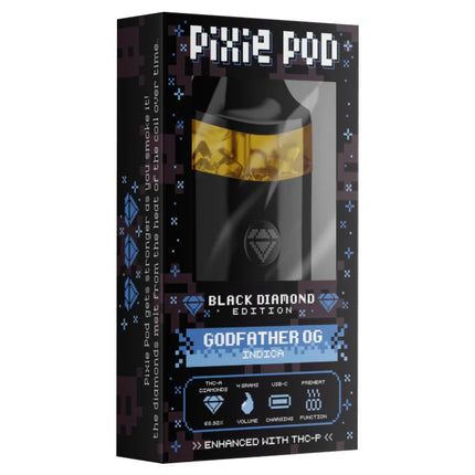PIXE POD THCA LIVE DIAMOND 4ML DISPOSABLE BLACK EDITION