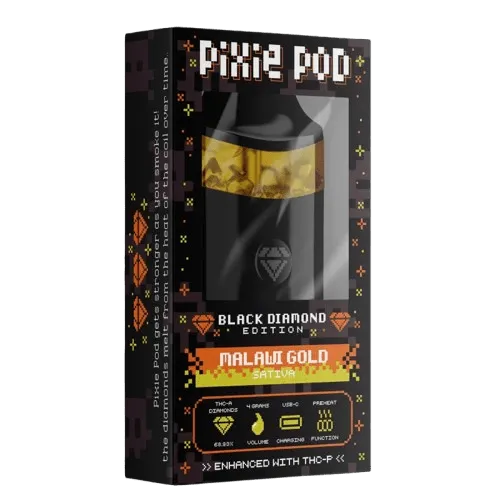 PIXE POD THCA LIVE DIAMOND 4ML DISPOSABLE BLACK EDITION (5CT DISPLAY)