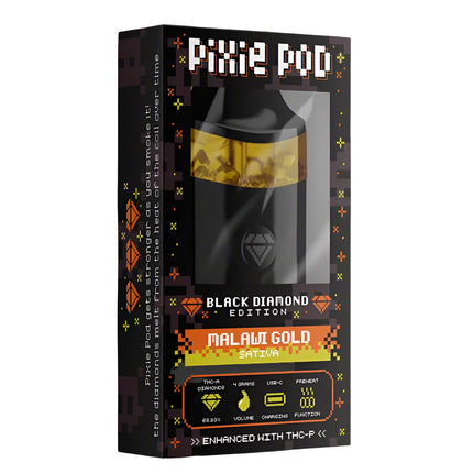 PIXE POD THCA LIVE DIAMOND 4ML DISPOSABLE BLACK EDITION