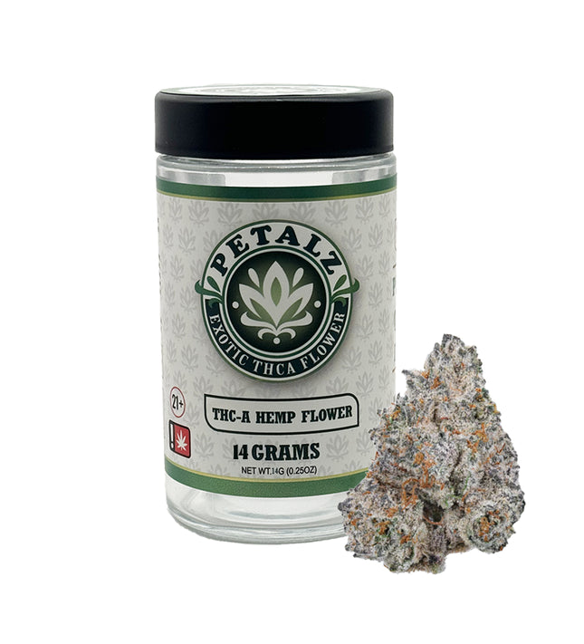 PETALZ EXOTIC THCA FLOWER 14G JAR