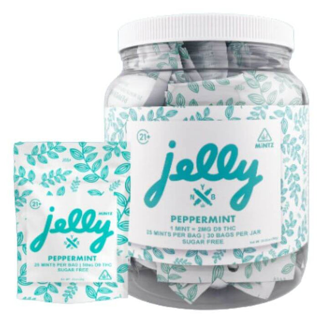 JELLY PEPPERMINT 2MG D9 THC (25 MINTS / BAG) | 30 BAG PER JAR