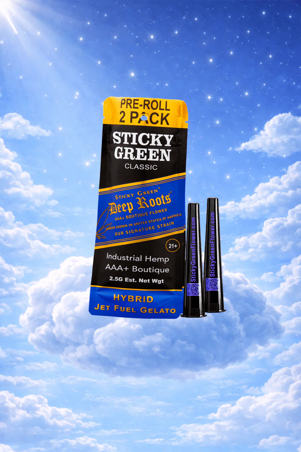 DEEP ROOTS 1.25 GRAM THC-A BOUTIQUE PRE-ROLLS (2CT PACK)