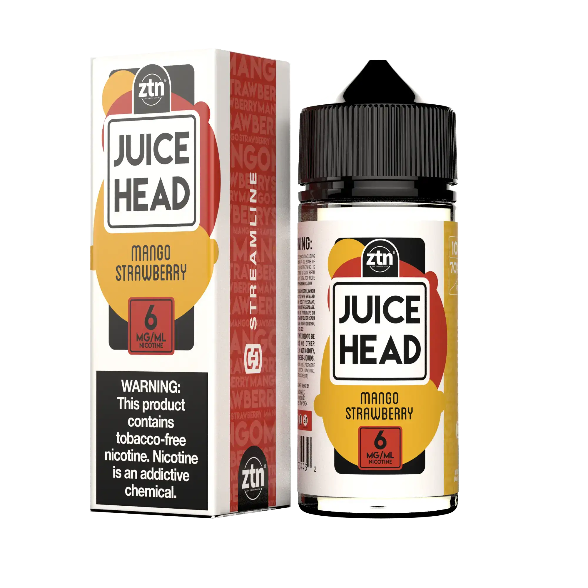 Juice Head ZTN 100ml - MANGO STRAWBERRY 6MG E-JUICE 100ML