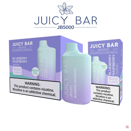 Juicy Bar 5000 (10-Pack) - Blueberry Raspberry - E-Cig