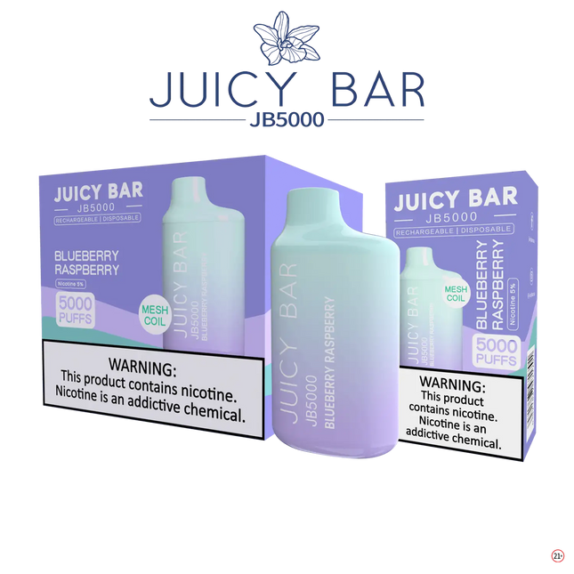 Juicy Bar 5000 (10-Pack) - Blueberry Raspberry - E-Cig