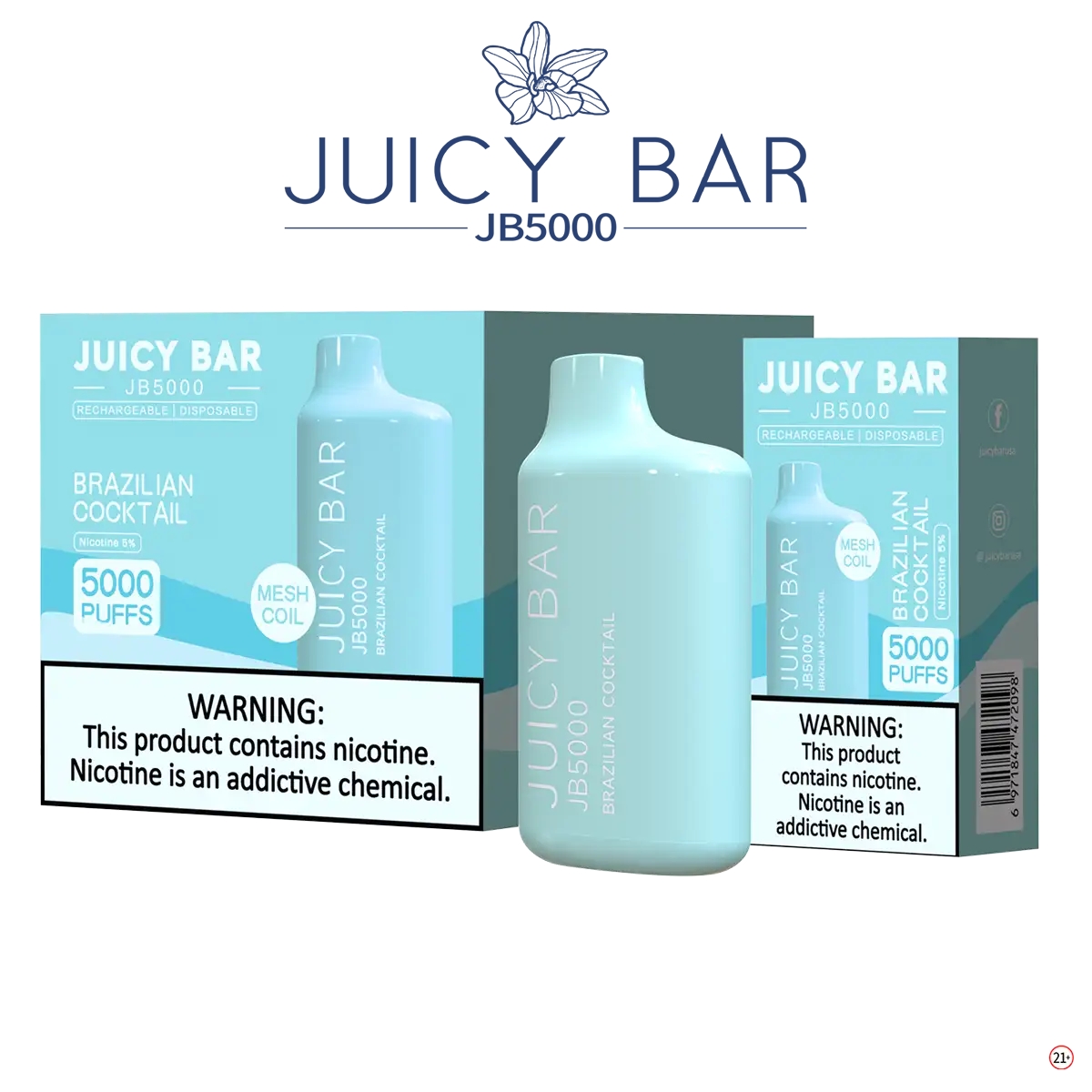 Juicy Bar 5000 (10-Pack) - Brazilian Cocktail - E-Cig