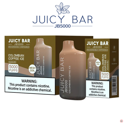 Juicy Bar 5000 (10-Pack) - Colombian Coffee Ice - E-Cig