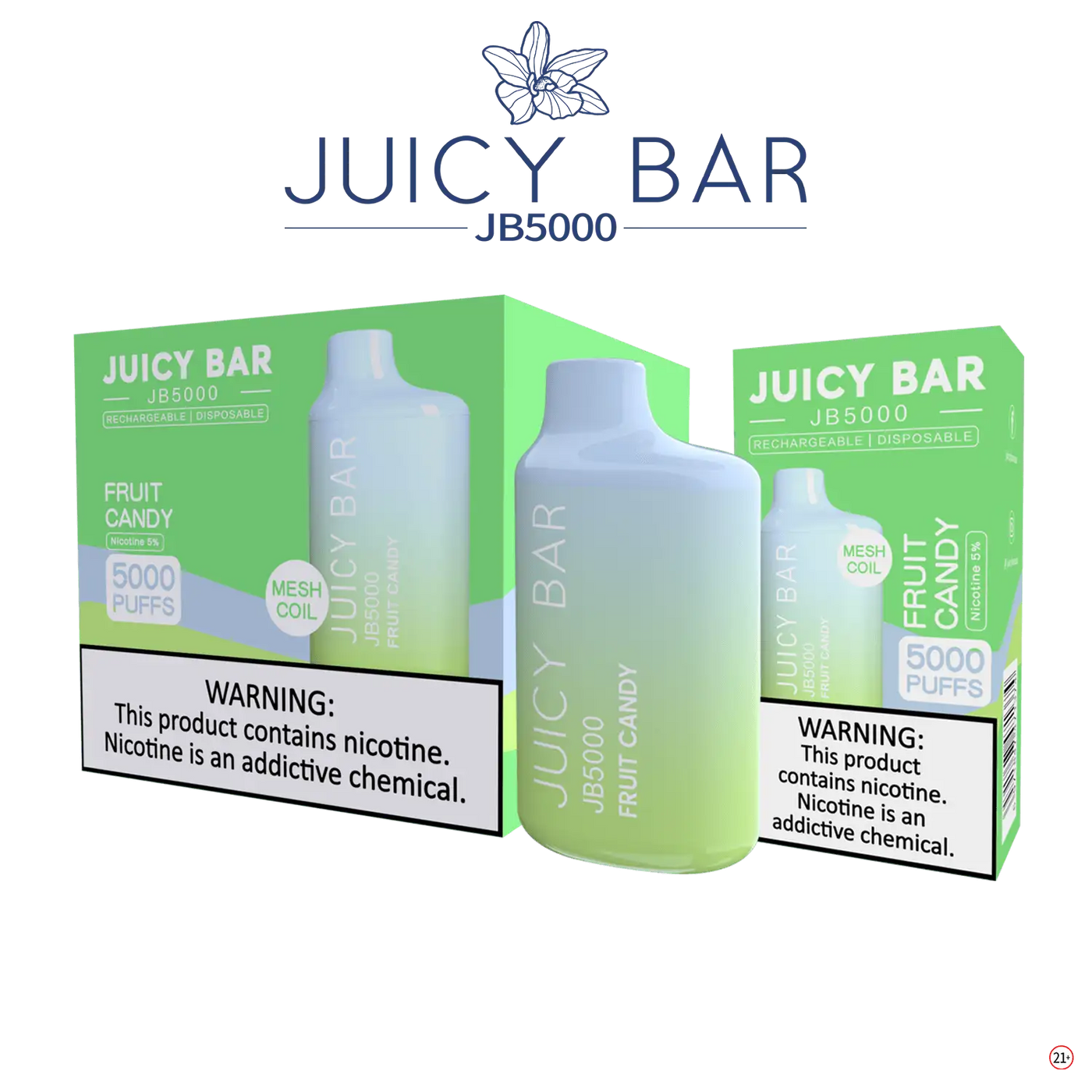 Juicy Bar 5000 (10-Pack) - Fruit Candy - E-Cig