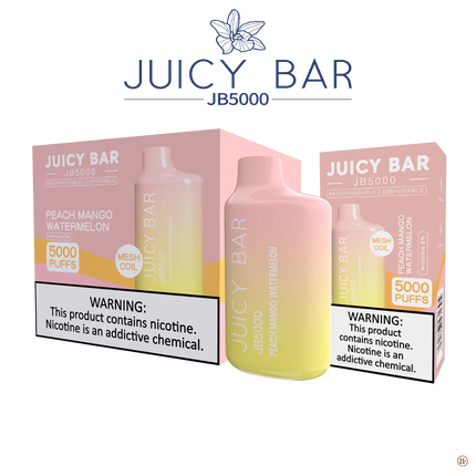 Juicy Bar 5000 (10-Pack) - Peach Mango Watermelon - E-Cig